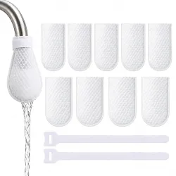 White Mesh Faucet Outlet Covers Set with Securing Straps