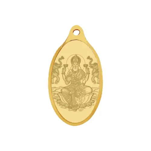 Image of WHP Jewellers 24kt (999) 1 gram Goddess Lakshmi Yellow Gold Lakshmi Pendant