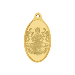 WHP Jewellers 24kt (999) 1 gram Goddess Lakshmi Yellow Gold Lakshmi Pendant