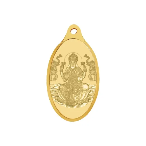 Image of WHP Jewellers 24kt (999) 2 gram Goddess Lakshmi Pendant Yellow Gold 