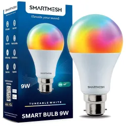 Wi-Fi RGB+CCT Smart LED Bulb Powered by Jio IoT | 9 Watt | Music Sync |