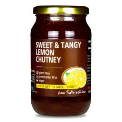 WICKED GOURMET KITCHEN by MIRAI® I Khatta Meetha Nimbu Chutney I Sweet & Tangy Lemon Chutney (Lime / Limbu) I Natural – 