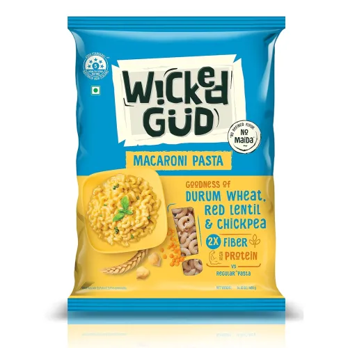 Image of WickedGud 2X Fiber Macaroni Pasta 400g