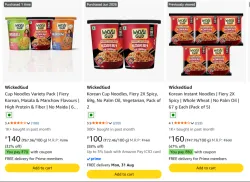 Wickedgud Cup Noodles Starting @ ₹70