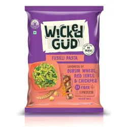 WickedGud Fusilli Pasta Semolina Wheat 400gm