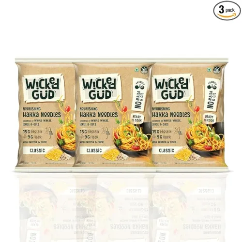 Image of WickedGud Hakka Noodles, Pack of (200gm x 3)