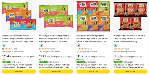 Image of WickedGud Noodle Minimum 50% Discount + Extra 50% Coupon
