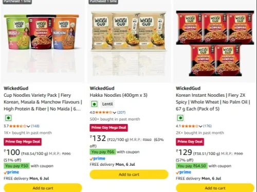 Image of wickedgud noodles flat 50% off