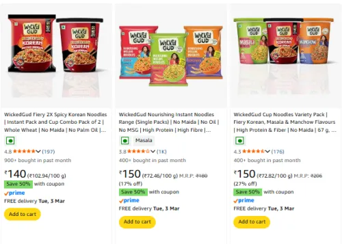 Image of WickedGud Noodles starting @ ₹70