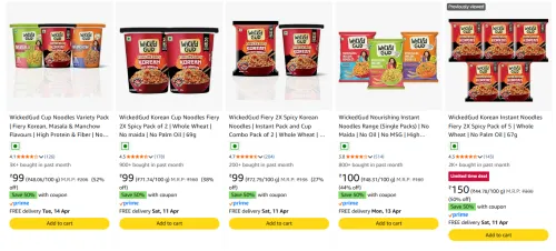 Image of WickedGud Noodles starting at ₹50