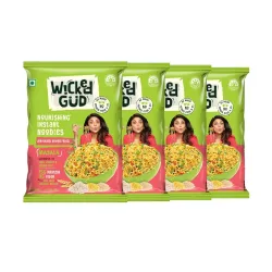 WickedGud Nourishing Masala Instant Noodles (69 gm x 4)| Healthy Noodles