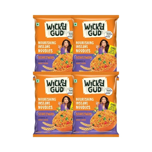 Image of WickedGud Nourishing Schezwan Instant Noodles (69 gm) | Healthy Noodles