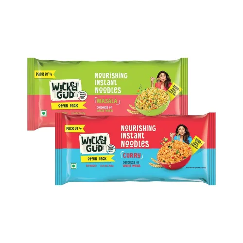 Image of Wickedgud Whole Wheat Masala & Curry Noodles 240g 