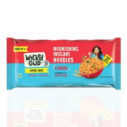 Wickedgud Whole Wheat Curry Noodles 240g (Pack of 4)