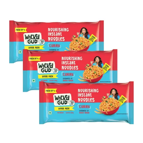 Image of Wickedgud Whole Wheat Curry Noodles 240g * pack of 12