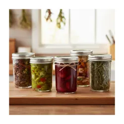 Wide Mouth Glass Jar 500ml Set of 5