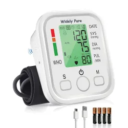 Widely Pure Fully Automatic Digital Blood Pressure Monitor With Intellisense Technology With 4 Battries and USB Type C C