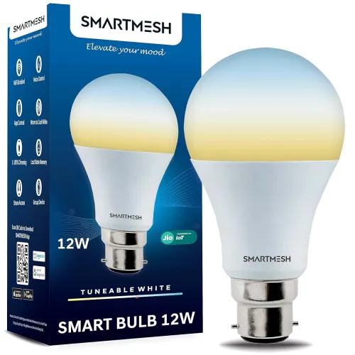 Image of Wifi Cct Smart Bulb Powered By Jio Iot| 12 Watt,| Tuneable White, Shades Of White From Warm To Cool White | 