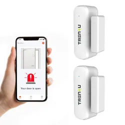 WiFi Smart Door Alarm Sensor with Loud Siren | Wireless Magnetic Door/Window Security System, Real-Time App Alerts| Anti