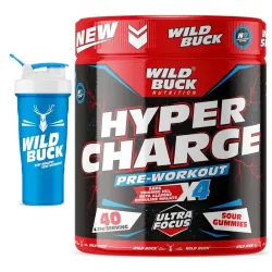 WILD BUCK Hyper Charge Pre-X4 Pre-Workout Supplement 