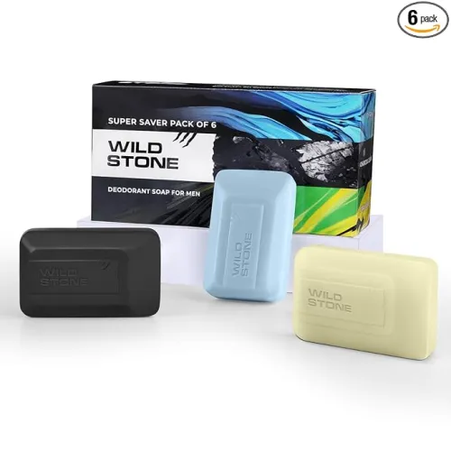 Image of Wild Stone Citrus Burst+ Icy Fresh+Charcoal Cleanse Soaps (Po6,100gm)