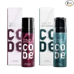 Wild Stone CODE Body Perfume, Pack of 2.