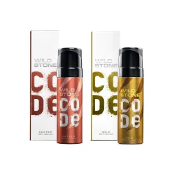 Wild Stone CODE Gold and Copper Body Perfume for Men, Pack of 2
