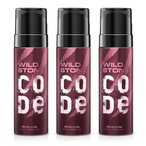 Image of Wild Stone CODE Iridium Body Perfume for Men, Pack of 3
