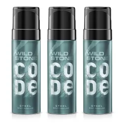Wild Stone Code Steel Body Spray 120ml (3 Pack)