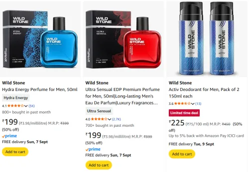 Image of Wild Stone Deo & Perfume Upto 50% Discount