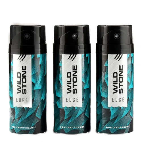 Image of Wild Stone Edge Deodorant for Men, Long Lasting Refreshing Every day Wear Fragrance, Pack of 3 (150ml each)