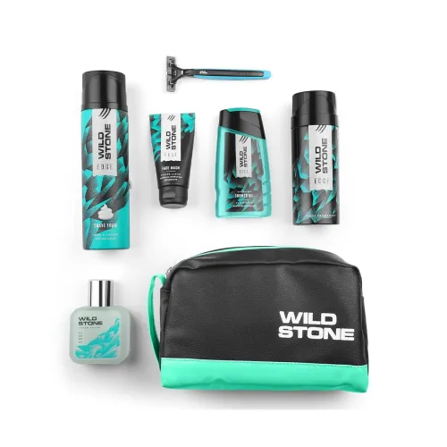 Image of Wild Stone Edge Grooming Kit l Professional Shaving Kit for Men l Deodorant for Men l Shaving Cream l pH Balanced Face W