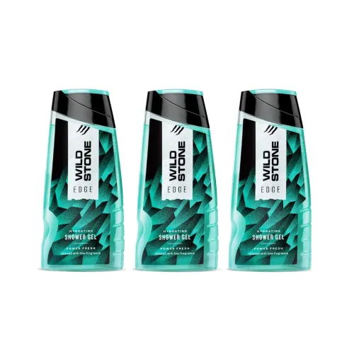 Image of Wild Stone Edge Shower Gel for Men, Pack of 3 (200ml each)