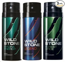 Wild Stone Hydra Energy, Legend & Forest Spice Deo (Pack of 3)