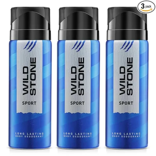 Image of Wild Stone Sport Deodorant for Men, Pack of 3 (200ml Each) | Best Gym Deodorant | Perfect for Active Lifestyle | Everyda