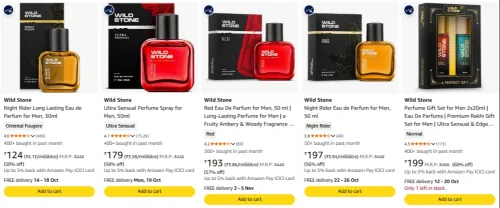 Image of Wild Stone Perfume Starting @ ₹124