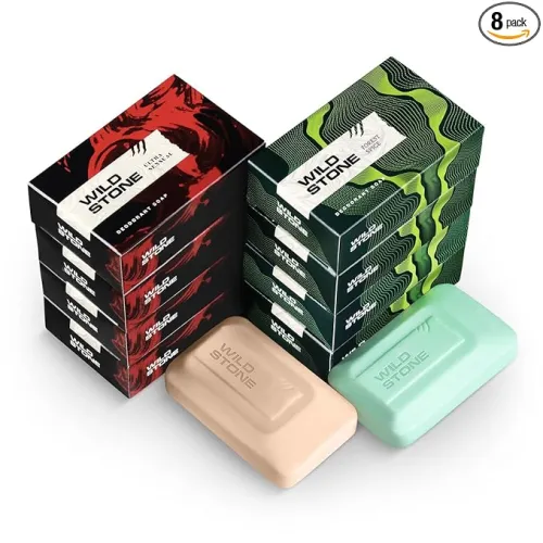 Image of Wild Stone Ultra Sensual and Forest Spice Soaps 100g pack 8