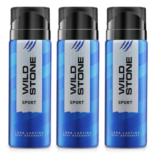 Image of Wild Stone Sport Deodorant for Men, Pack of 3 (200ml Each)