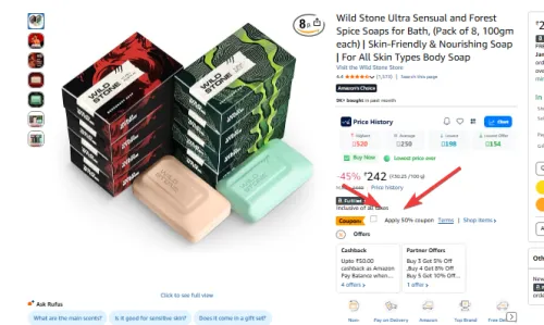 Image of Wild Stone Ultra Soap (Pack of 8)