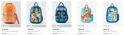 Image of Wildcraft backpack starting @ ₹299