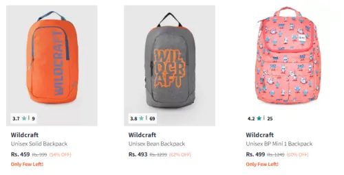Image of Wildcraft Backpack Starting @ ₹459