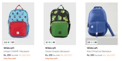Wildcraft Backpacks starting @ ₹299