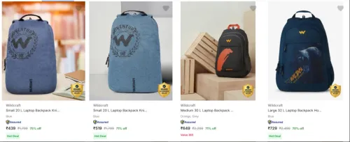 Image of Wildcraft Laptop Bags at minimum 70% Discount