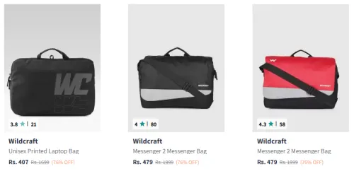 Image of Wildcraft Laptop Bags at Starting @ ₹407