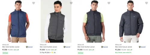 Image of Wildcraft Men's Jackets upto 63% Discount