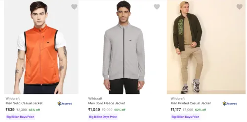 Image of Wildcraft Men's Jackets upto 65% Discount