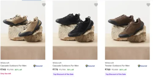 Image of Wildcraft Men’s Outdoor Shoes @ Up to 80% Discount