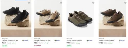 Image of Wildcraft Men’s Casual Shoes at Minimum 70% Discount