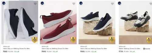 Image of Wildcraft Men’s Sports Shoes at minimum 75% Discount