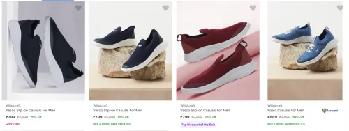 Image of Wildcraft Men’s Sports Shoes at minimum 70% Discount